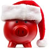 Christmas Red Piggy Bank